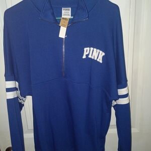 PINK Victoria's Secret Royal Blue Quarter-Zip